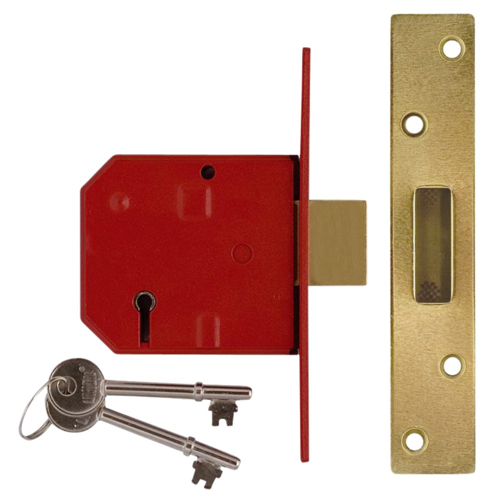 UNION 2134 5 Lever Deadlock - L8695 - Polished Brass - 2134
