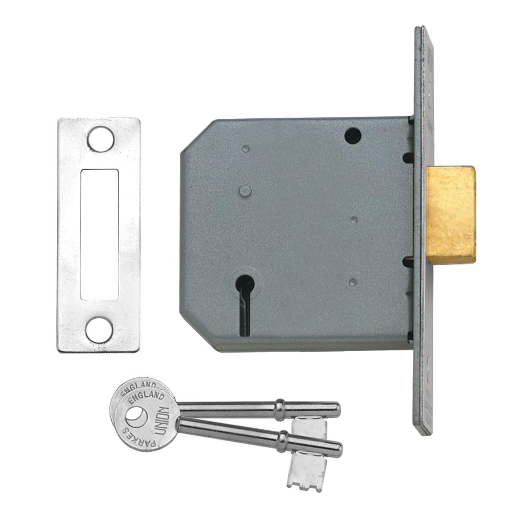 UNION 2177 3 Lever Deadlock - 2346 - Satin Chrome - DY2177