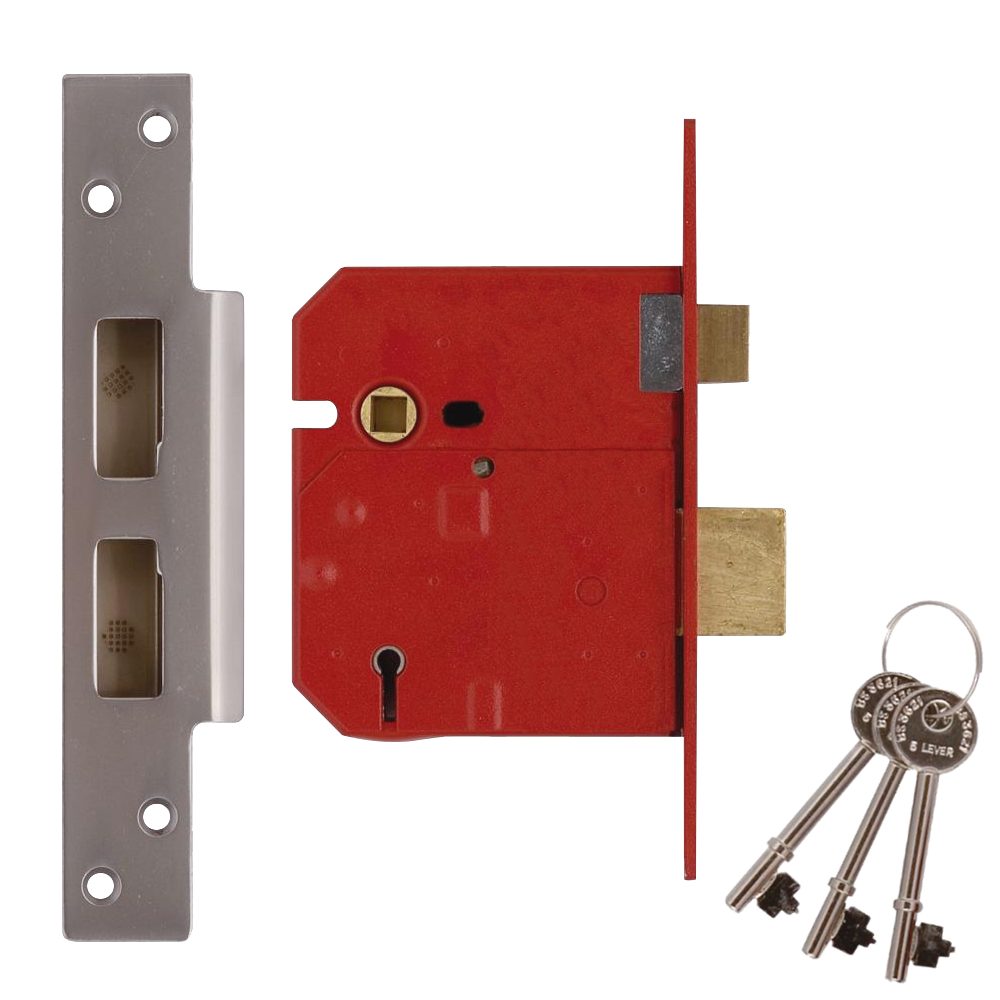 UNION 2234E BS 5 Lever Sashlock - L12481 - Satin Chrome - 2234E