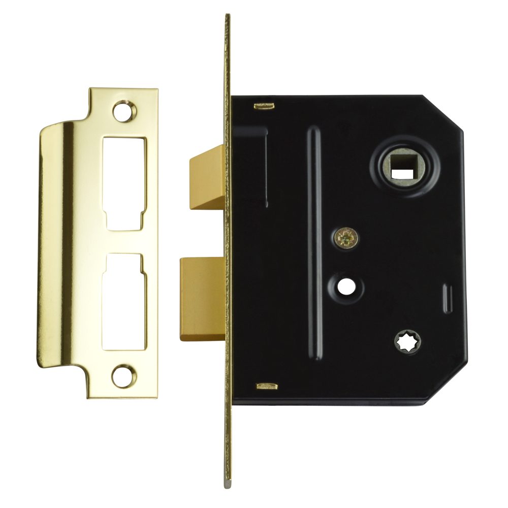UNION 2294 Mortice Bathroom Lock - 3268 - Polished Lacquered Brass - 2294