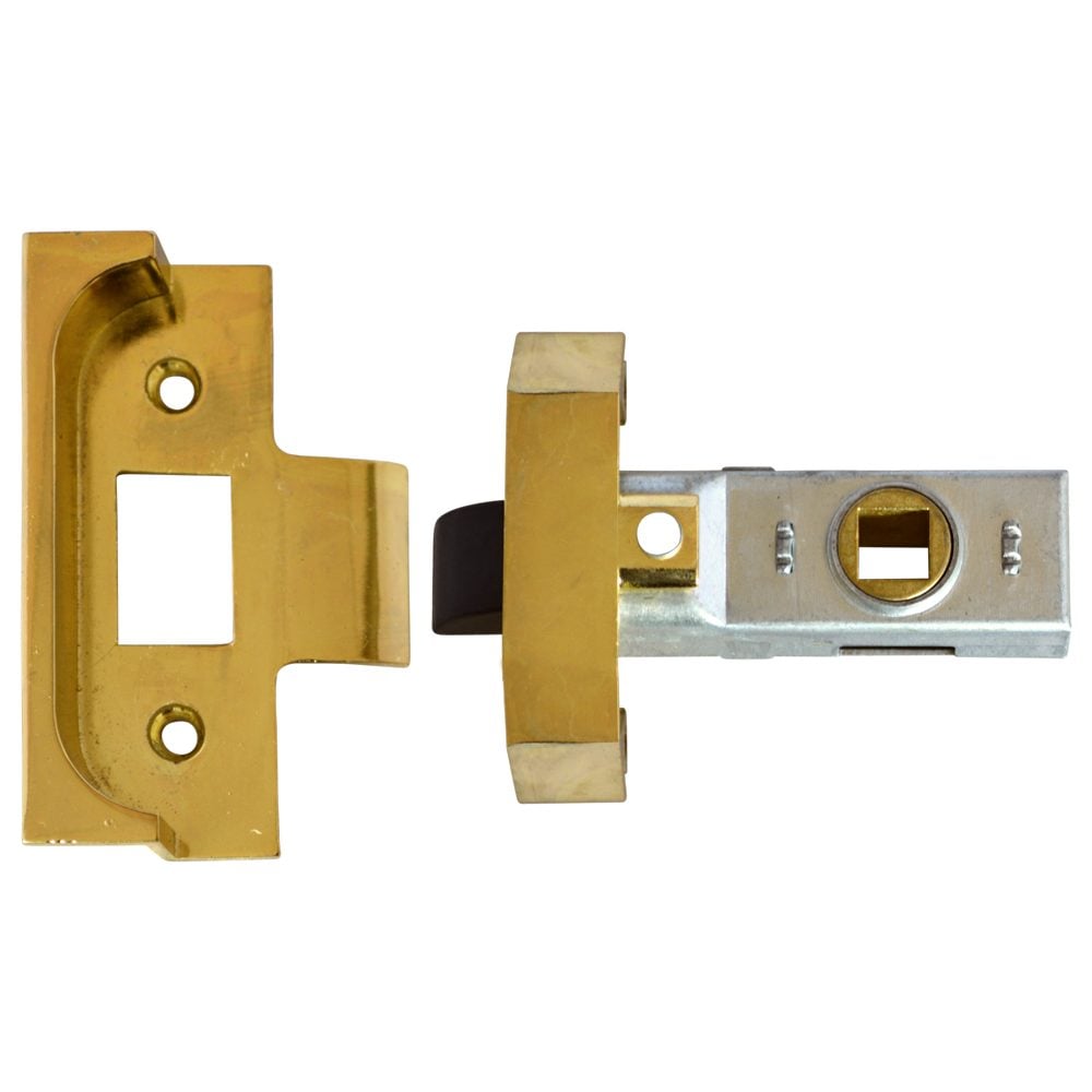 UNION 2650 Rebated Tubular Latch - L1463 - Electro Brass - DY2650