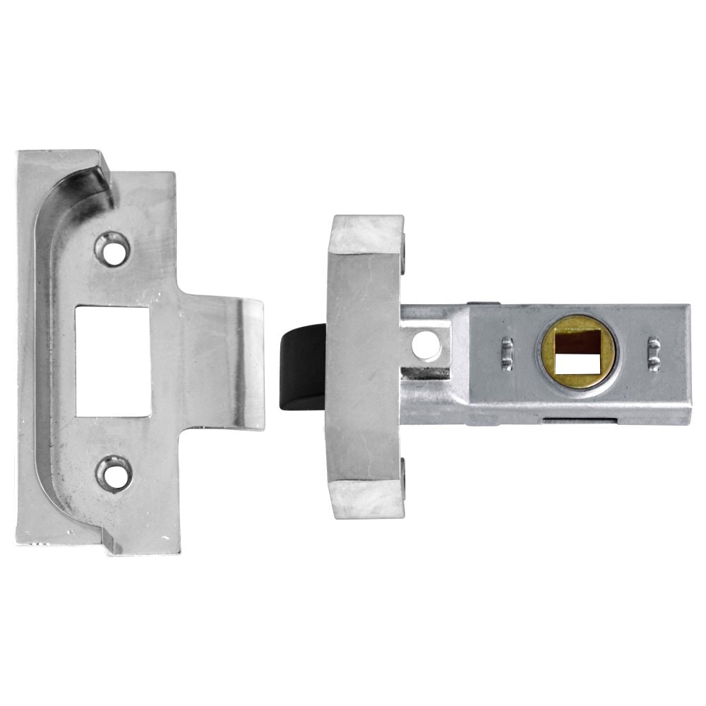 UNION 2650 Rebated Tubular Latch - 3371 - Silver Enamelled - 2650