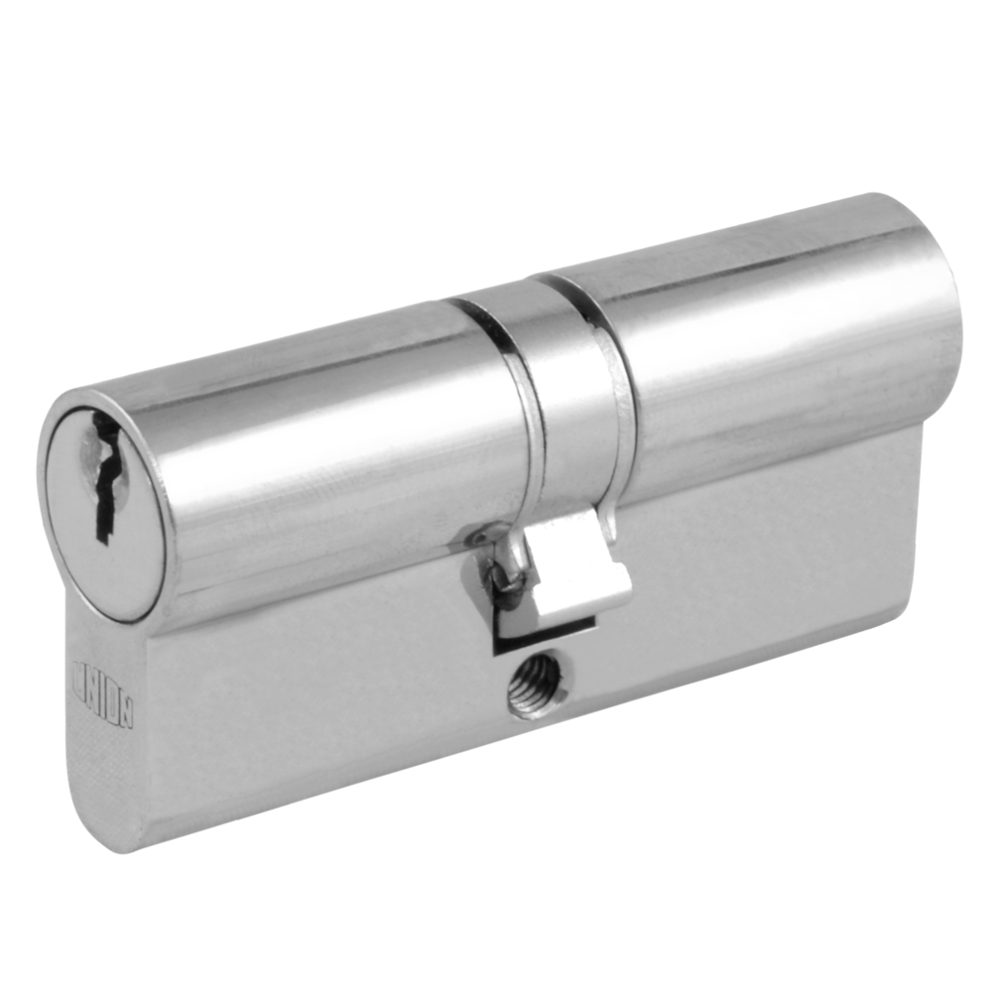 UNION 2X18 Euro Double Cylinder - 3221 - 32.5/32.5 - Satin Chrome - 2X18