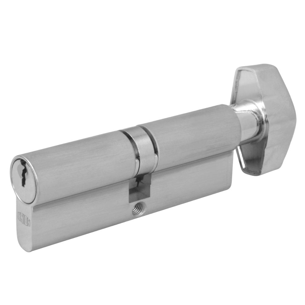 UNION 2X19 Euro Key &amp; Turn Cylinder - L5560 - 41.5/T41.5 - Satin Chrome - 2X19