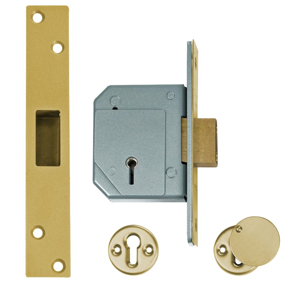 UNION C-Series 3G114 5 Lever Deadlock - 155 - Polished Brass - 3G114