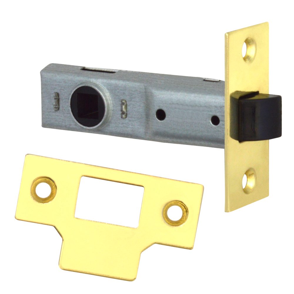 UNION J2600 Essential Tubular Latch - L19810 - Polished Lacquered Brass - J2600-PL-3.0