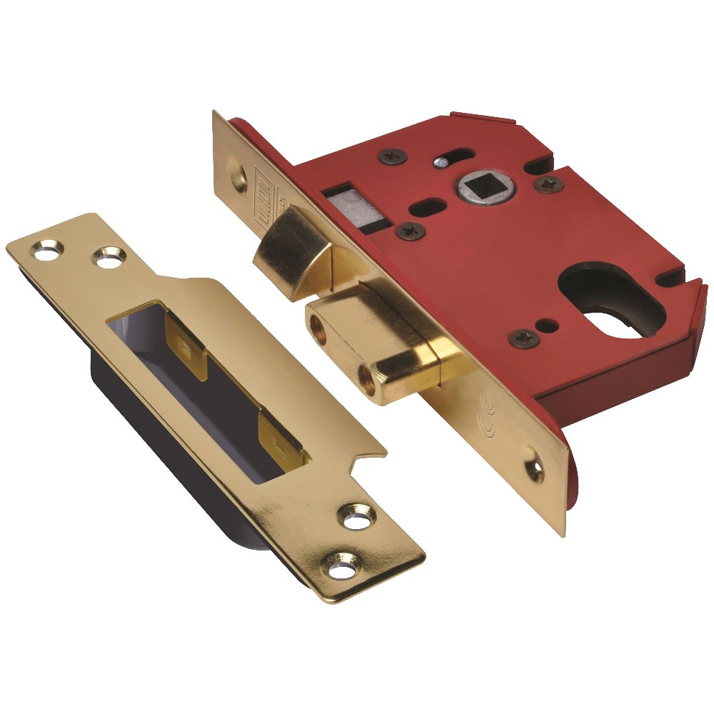 UNION JL22OVS StrongBOLT Oval Sashcase - L19782 - Polished Brass - JL22OVS-PB-2.5