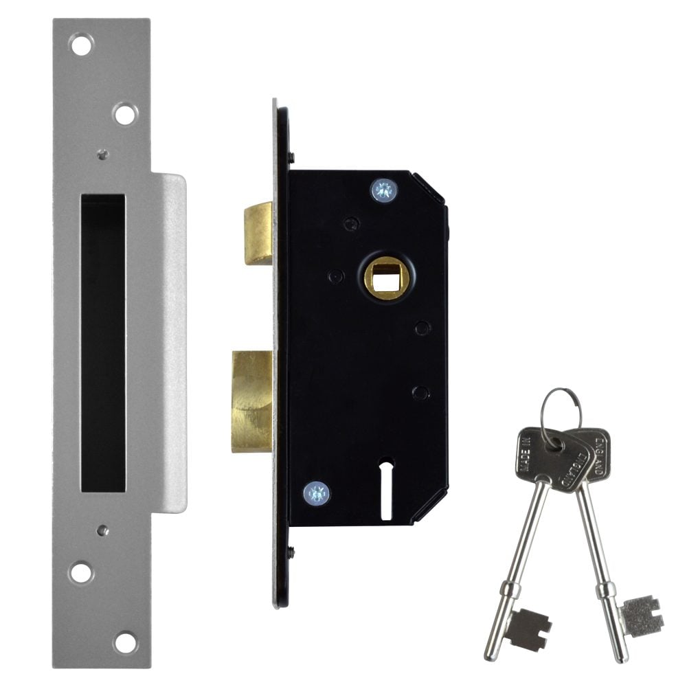 WILLENHALL LOCKS M3 5 Lever Sashlock - L11427 - Satin Chrome - M3