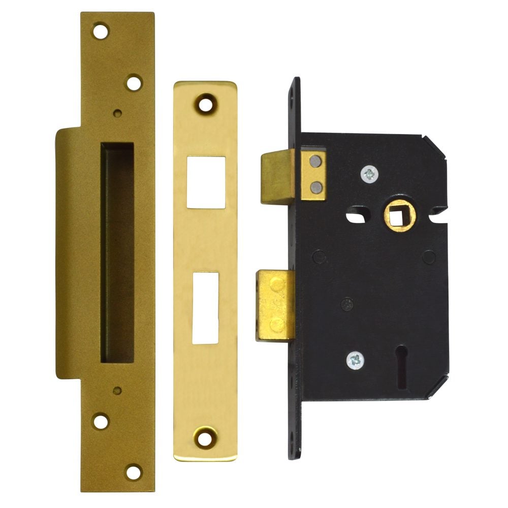WILLENHALL LOCKS M5 5 Lever Sashlock - L4676 - Polished Brass - M5