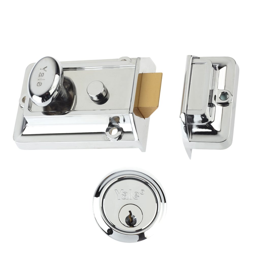 YALE 77 &amp; 706 Non-Deadlocking Traditional Nightlatch - L11720 - 77 CH CH