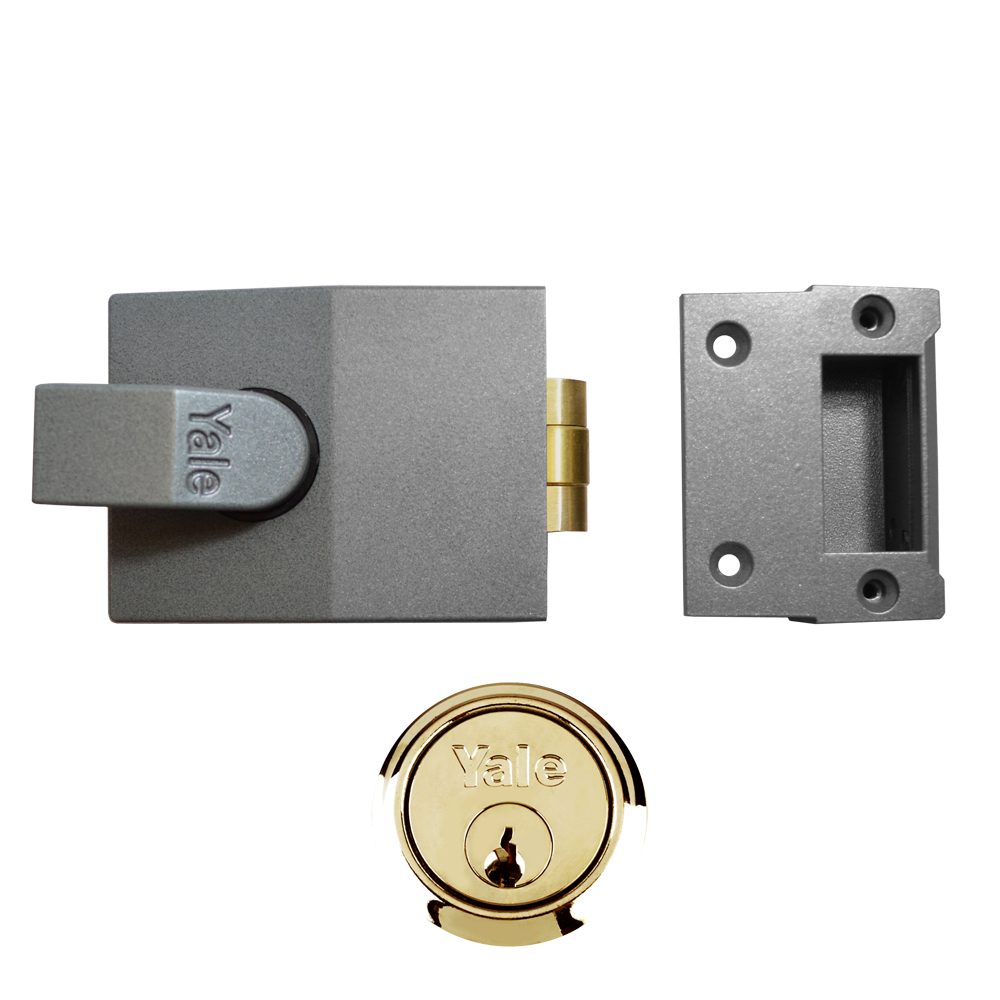 YALE 81 Rollerbolt Nightlatch - 2655 - Dull Metal Grey - 81