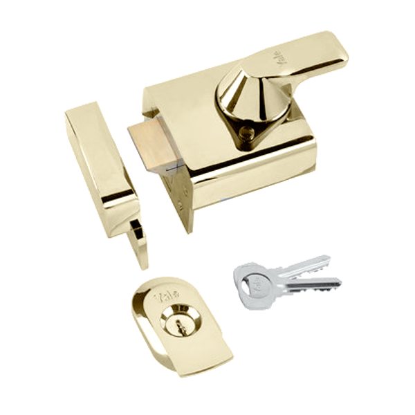 YALE PBS3 &amp; PBS4 Auto Deadlocking Nightlatch - L25802 - Brasslux - P-BS3-BLX-PB-60