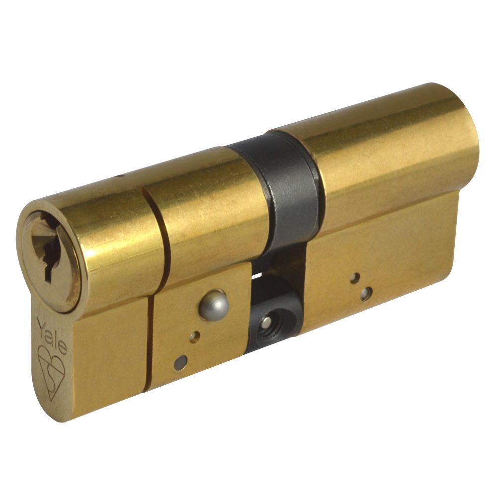YALE Snap Resistant Euro Double Cylinder - L18330 - 35/35 - Polished Brass - E35/35 PB