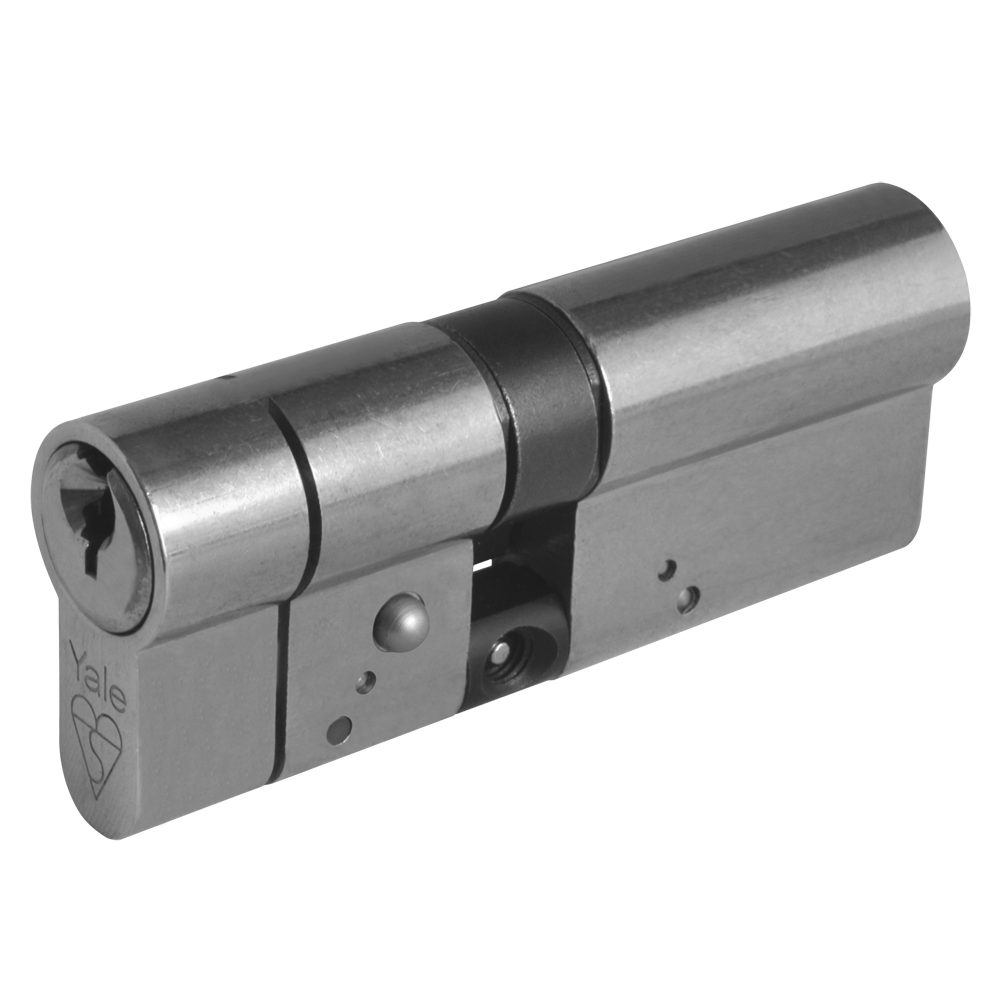 YALE Snap Resistant Euro Double Cylinder - L18332 - 35/45 - Nickel Plated - E35/45 NP