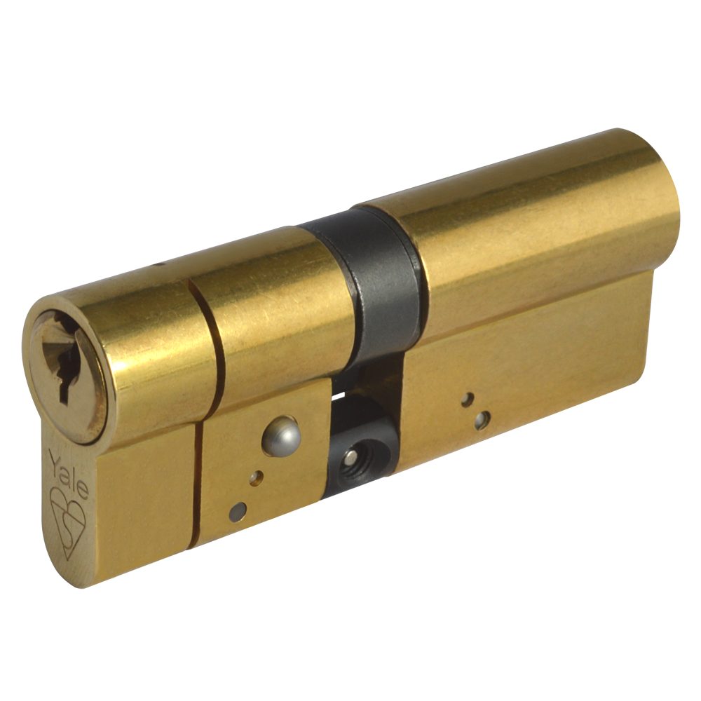 YALE Snap Resistant Euro Double Cylinder - L18334 - 35/45 - Polished Brass - E35/45 PB