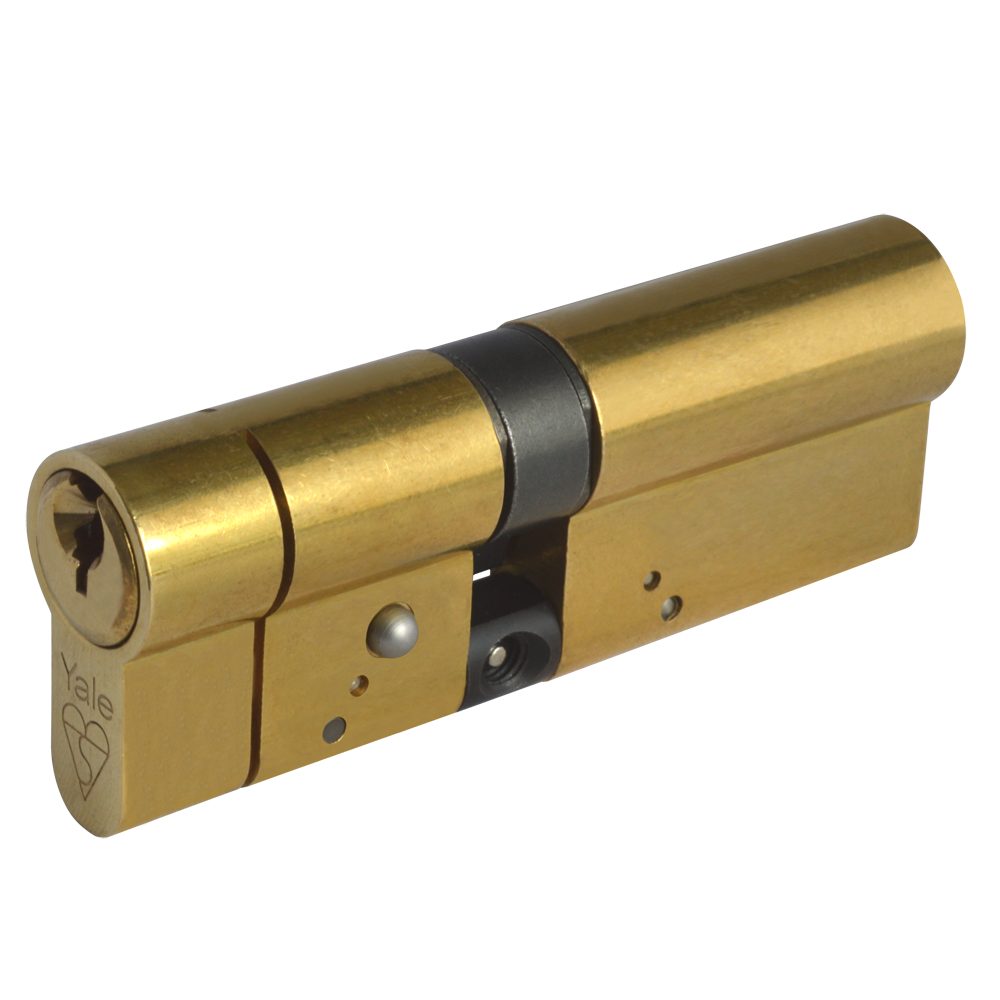 YALE Snap Resistant Euro Double Cylinder - L18329 - 40/50 - Polished Brass - E40/50 PB