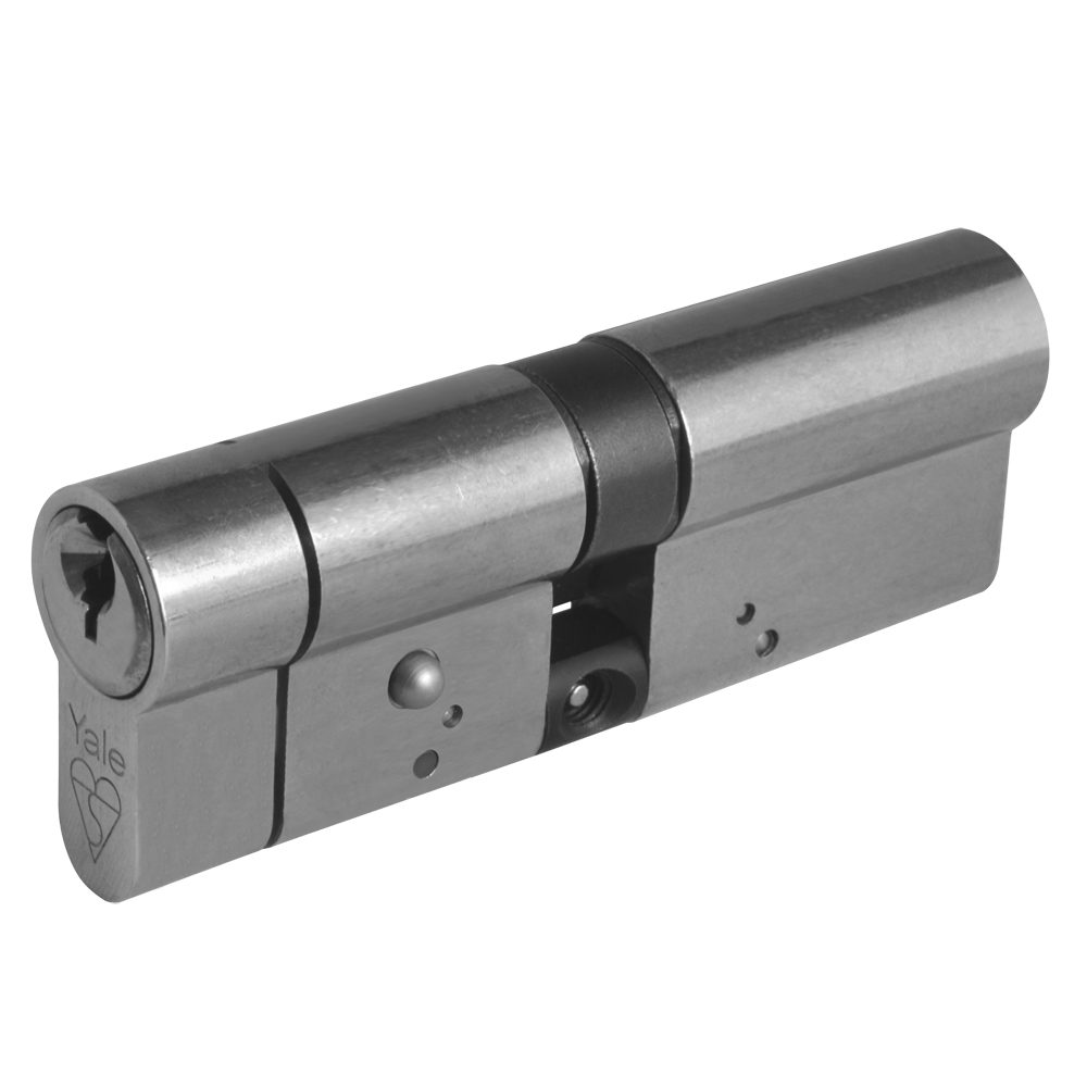 YALE Snap Resistant Euro Double Cylinder - L18338 - 45/45 - Nickel Plated - E45/45 NP