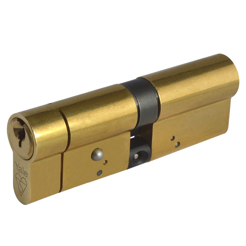 YALE Snap Resistant Euro Double Cylinder - L18991 - 50/45 - Polished Brass - E50/45 PB