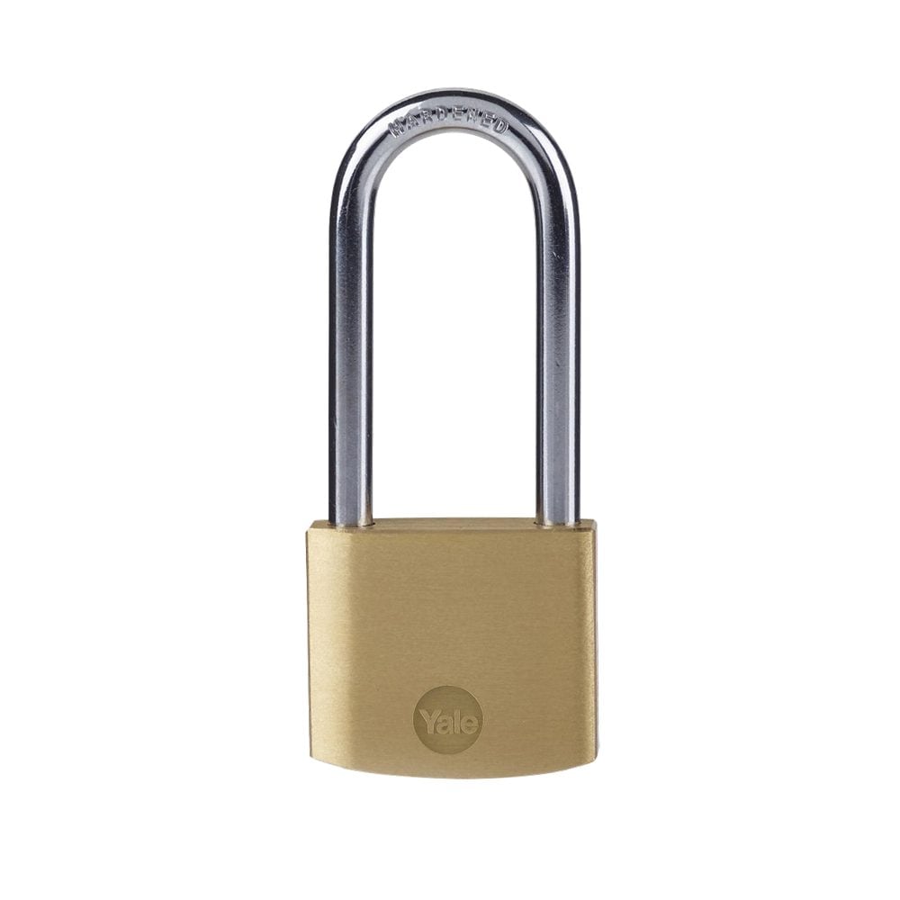 YALE Y110B Brass Long Shackle Padlock