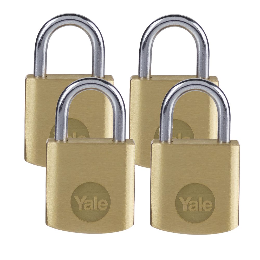 YALE Y110B Brass Open Shackle Padlock - L32281 - Brass - Y110B/20/111/4