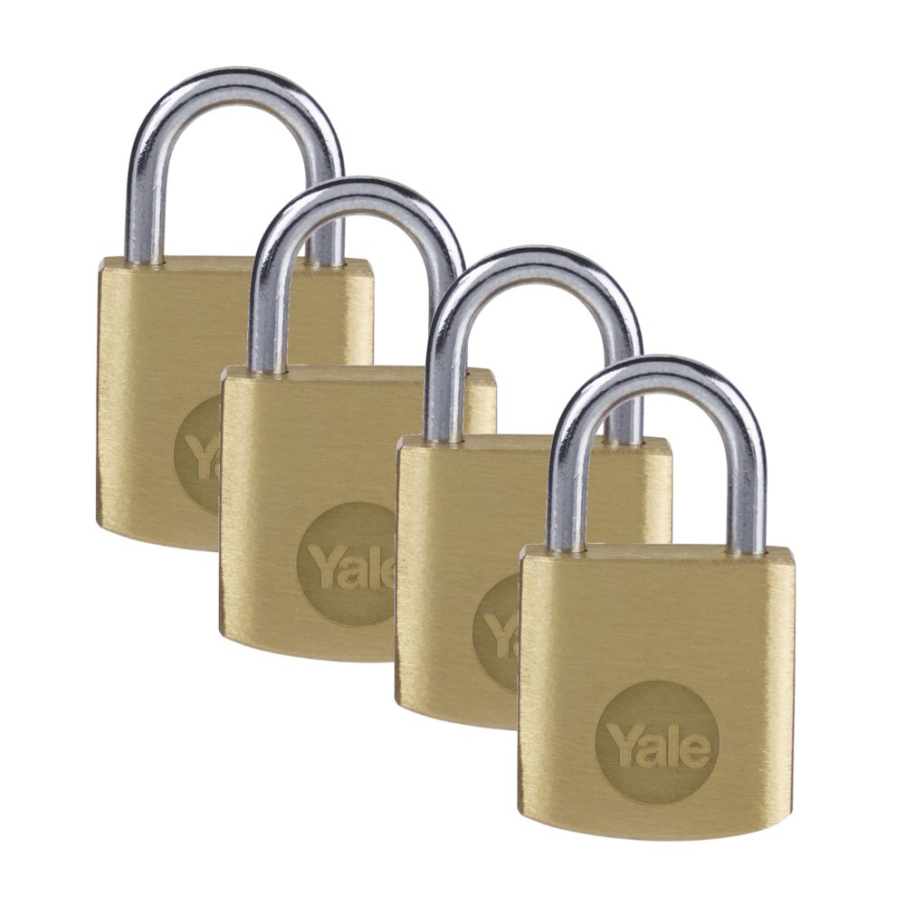YALE Y110B Brass Open Shackle Padlock