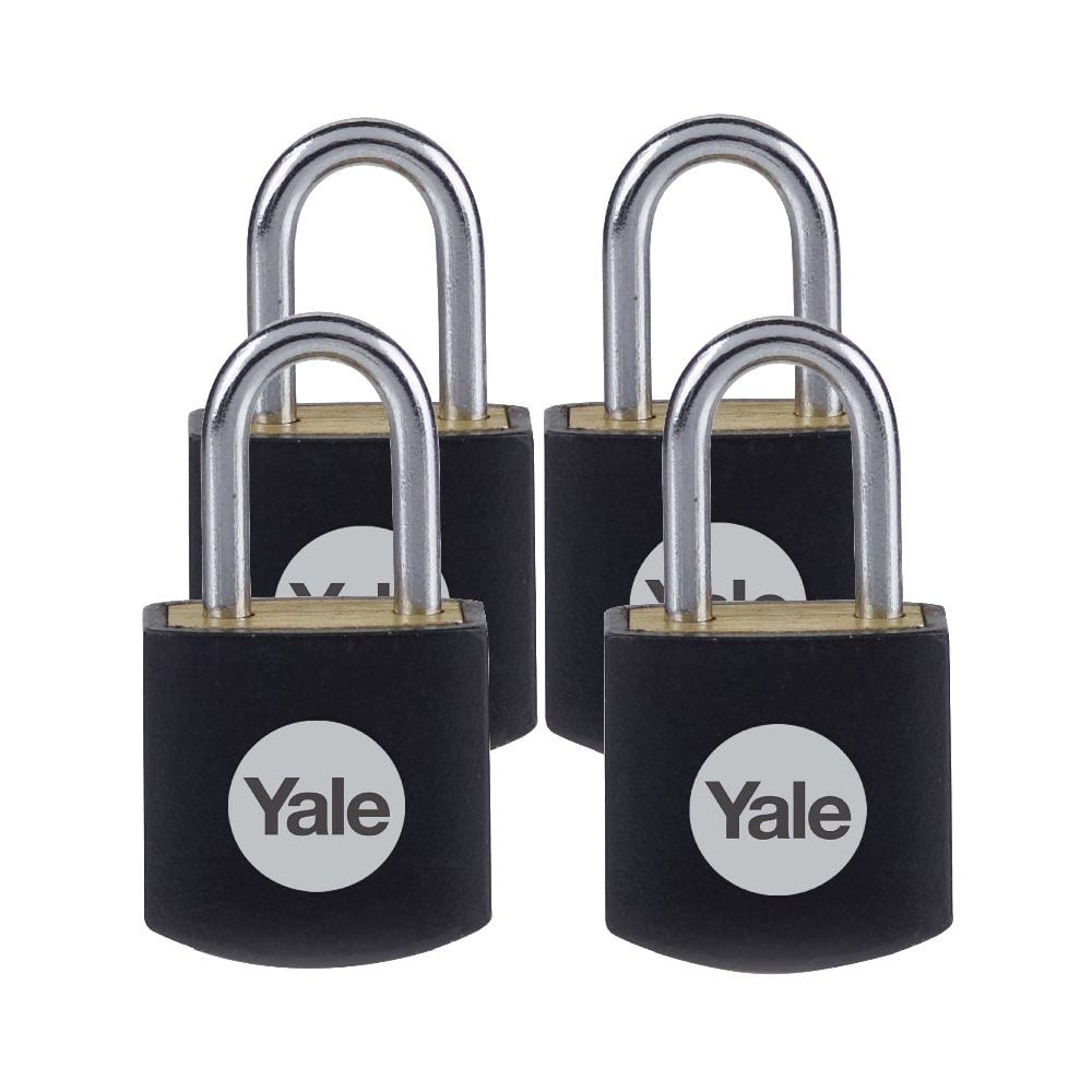YALE Y110JB Brass Open Shackle Padlock - Pack of 4
