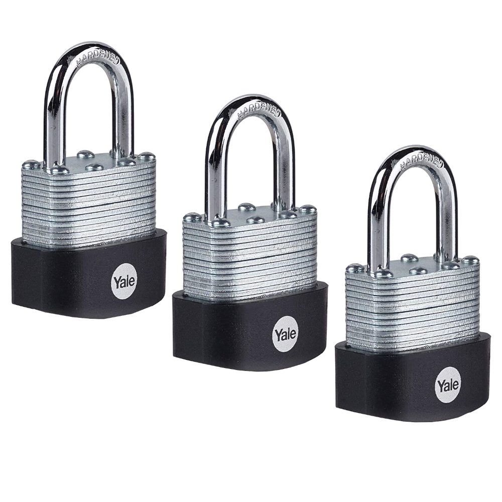 YALE Y125B High Security Laminated Steel Open Shackle Padlock - L32317 - Y125B/40/122/3