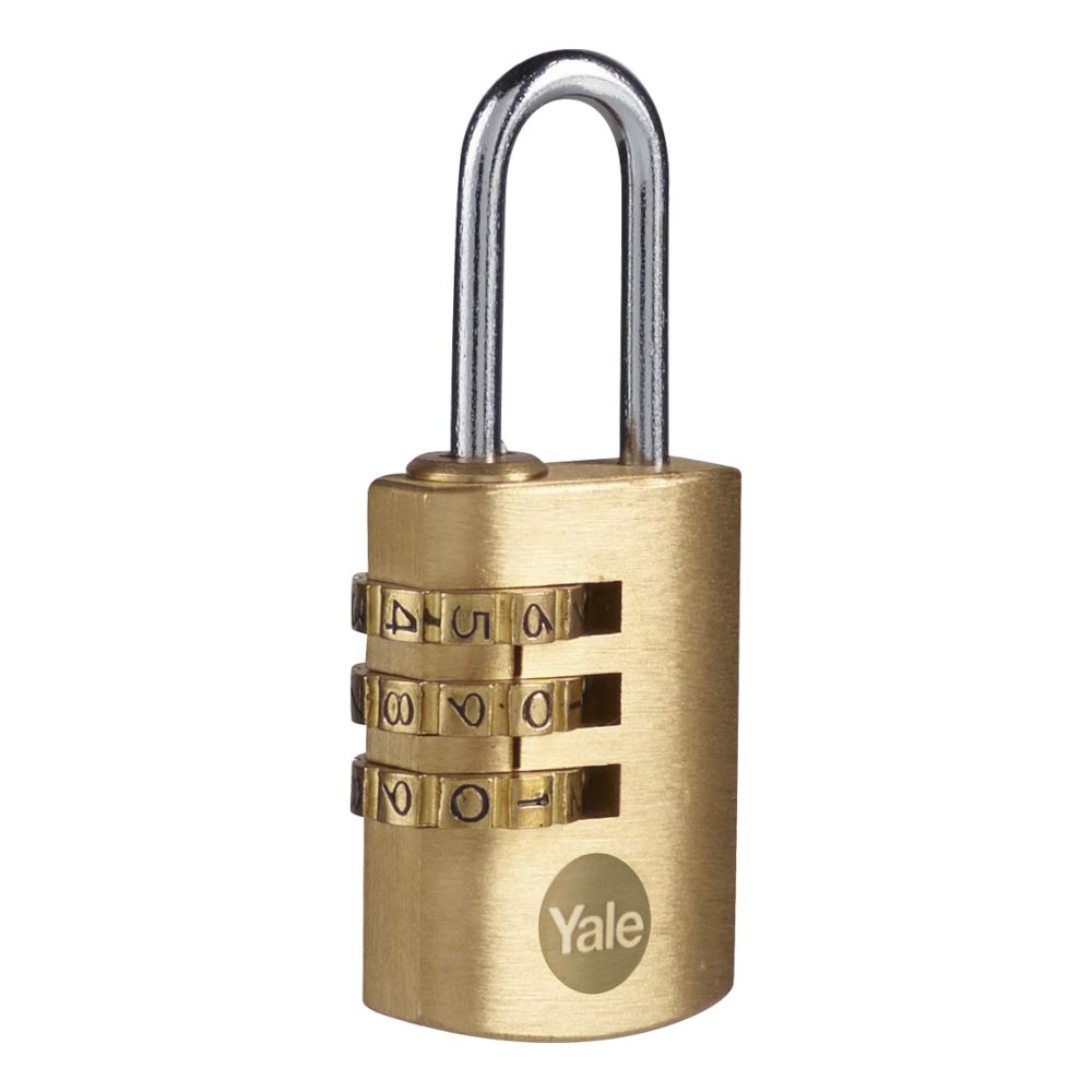 YALE Y150B Brass Open Shackle Combination Padlock