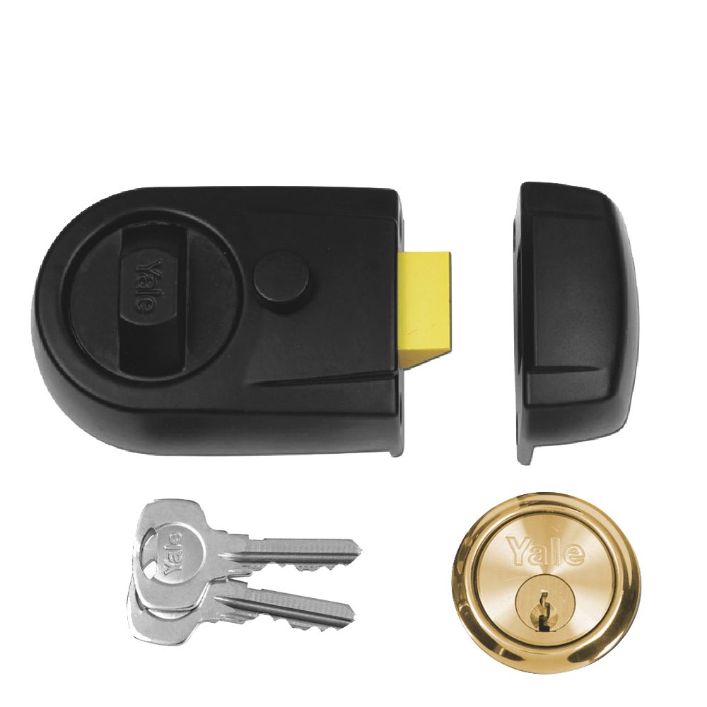 YALE Y3 Non-Deadlocking Nightlatch - L17259 - Black - P-Y3-BLK-PB-60