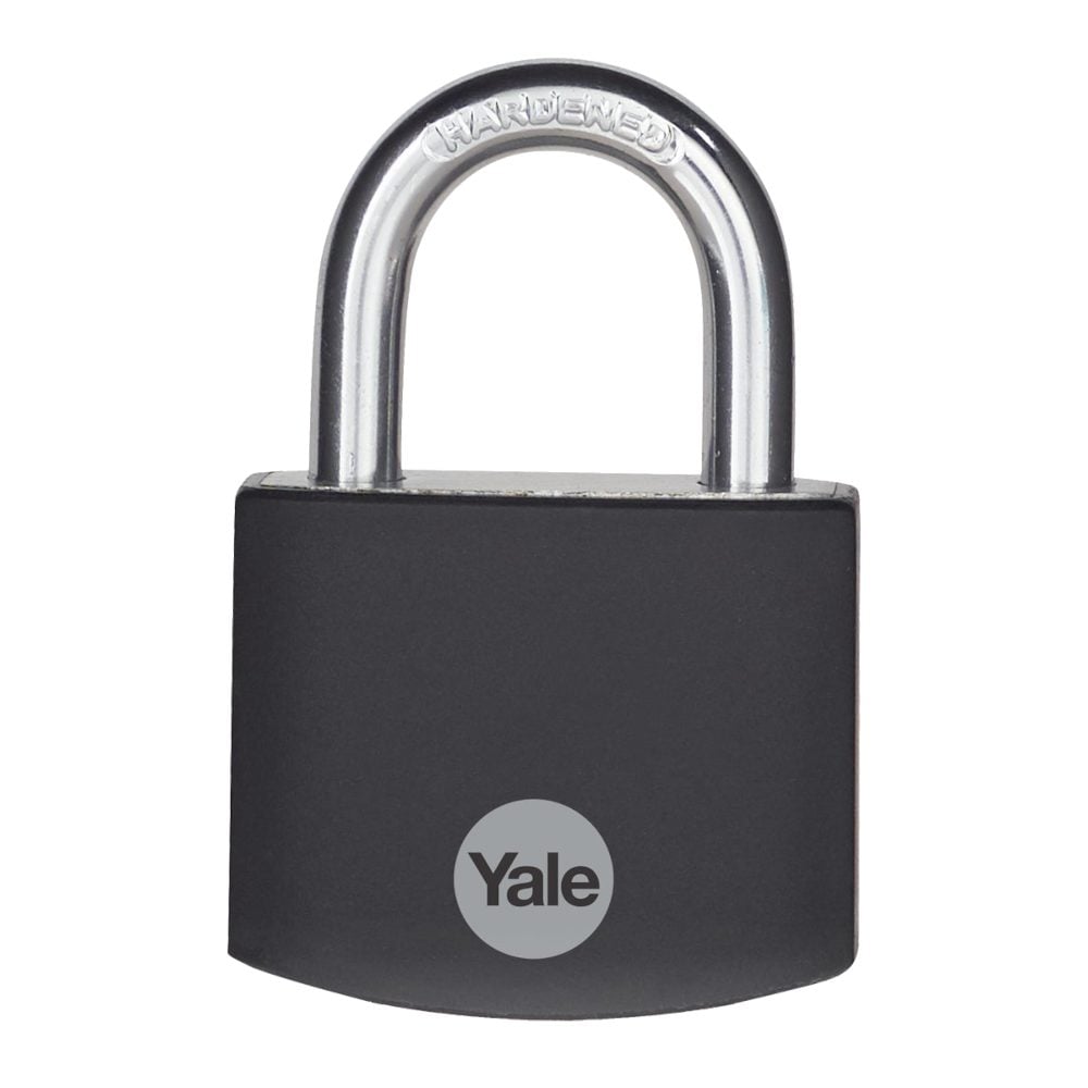 YALE YE3B Aluminium Open Shackle Padlock - L32300 - YE3B/38/119/1/BK